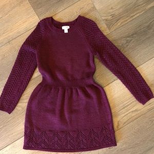 Sweater Dress - Burgundy!